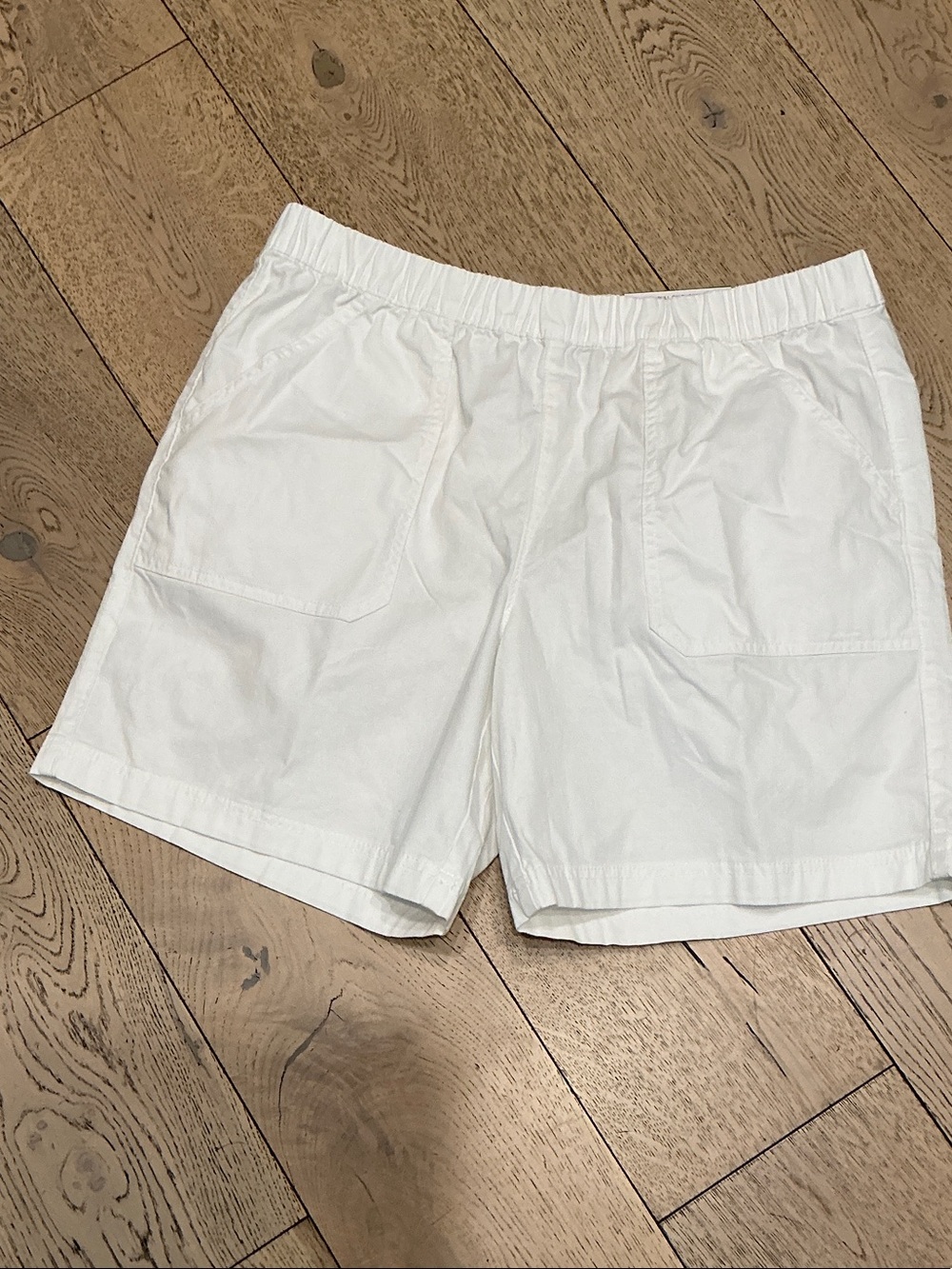 Woman’s Style & Co. white pull on shorts. Large. Elastic waist. NWT! Pockets.